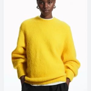 COS Marigold Yellow Oversized Alpaca Sweater